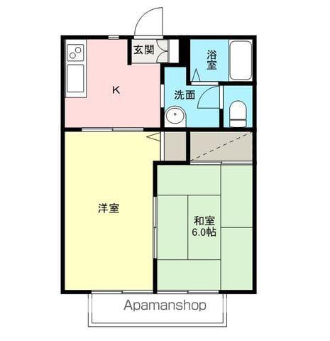 エミネンス(2K/2階)の間取り写真