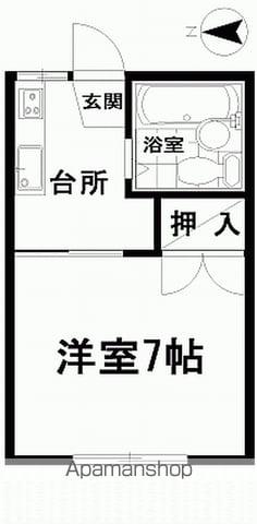 トーワコーポ1(1K/1階)の間取り写真