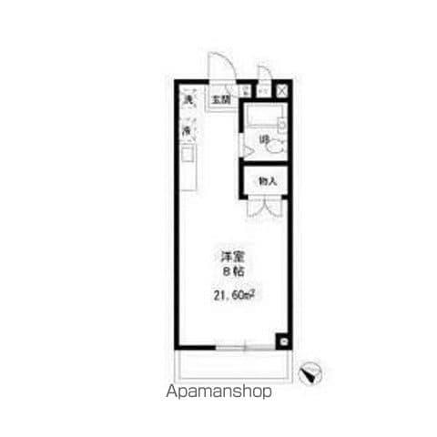 TRYプラザ(ワンルーム/2階)の間取り写真