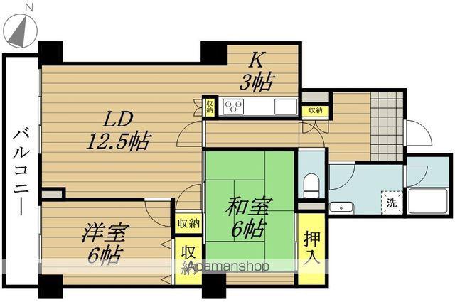 ノースピア上落合(2LDK/6階)の間取り写真
