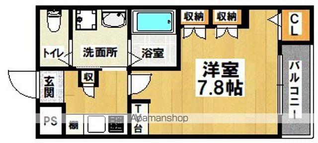 北花田ジーイーアン(1K/2階)の間取り写真