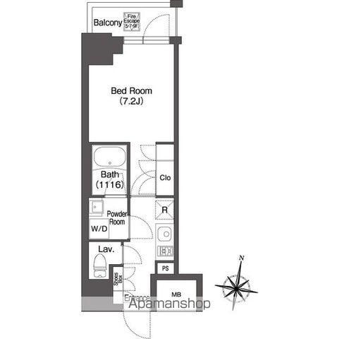 ミリアレジデンス広尾(1K/10階)の間取り写真