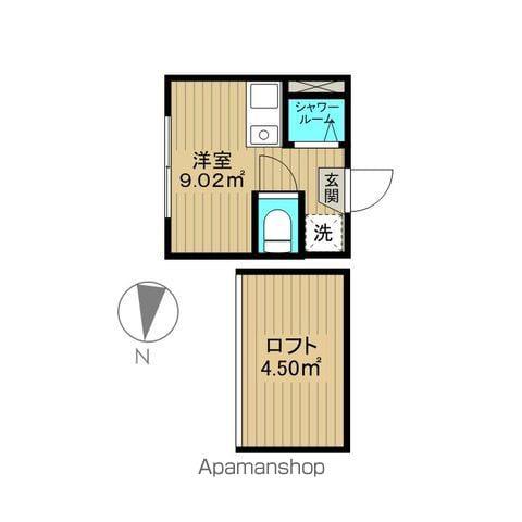 アミティエ東小岩(ワンルーム/2階)の間取り写真