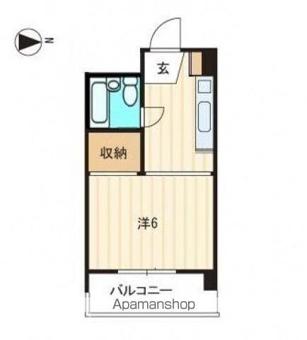 ホワイトマンション(1K/3階)の間取り写真