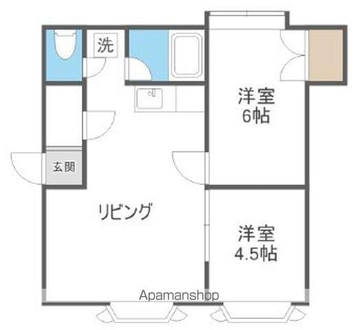 フリーダムバーズN14(2LDK/3階)の間取り写真