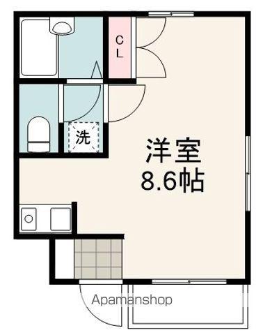 シュロス・マキ(ワンルーム/2階)の間取り写真