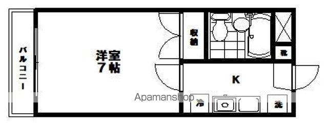アーバンハイツ通町(1K/1階)の間取り写真