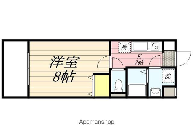 PINKISH(1K/2階)の間取り写真