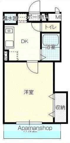 グランドジョラス(1K/3階)の間取り写真