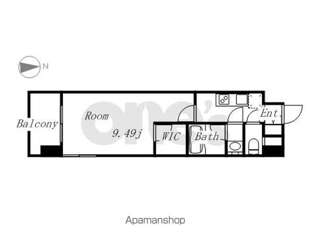 レジデンシア今池(1K/4階)の間取り写真