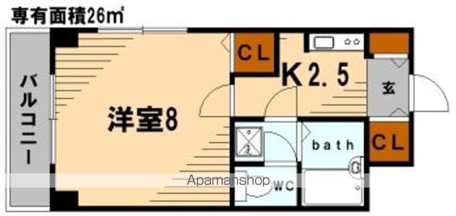 ガーデンハイツ(1K/2階)の間取り写真