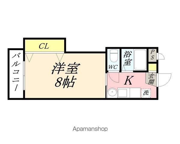 シャインブライト寿Ⅰ(1K/2階)の間取り写真