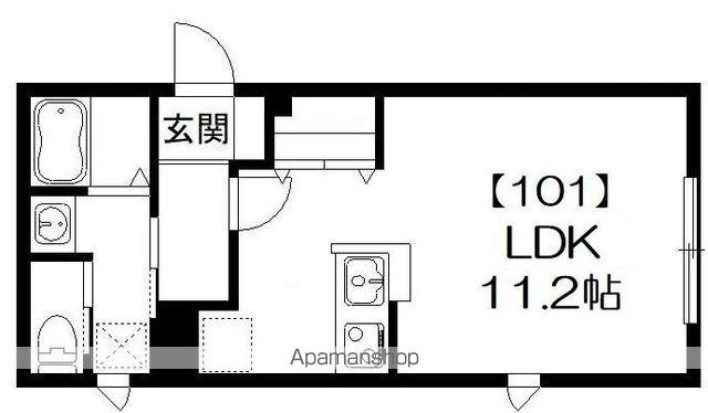 AZUMADAI BASE(ワンルーム/1階)の間取り写真