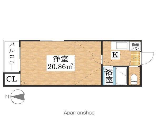 メゾンドトリアノン(1K/1階)の間取り写真
