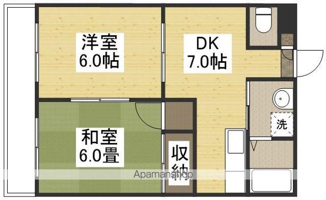 ベイシティ洲崎A(2DK/3階)の間取り写真