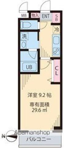 ウェスティング中野坂上(1K/3階)の間取り写真