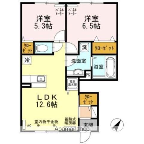 BRILLER(2LDK/1階)の間取り写真