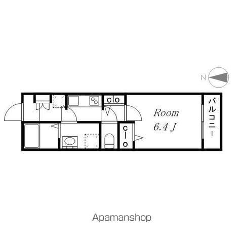 WILLDO 太閤通(1K/13階)の間取り写真