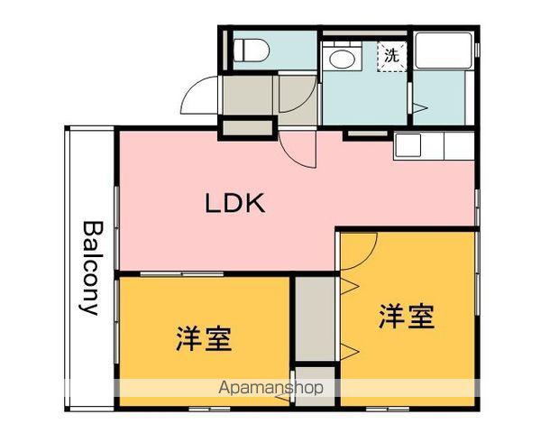 フュチュールM(2LDK/2階)の間取り写真