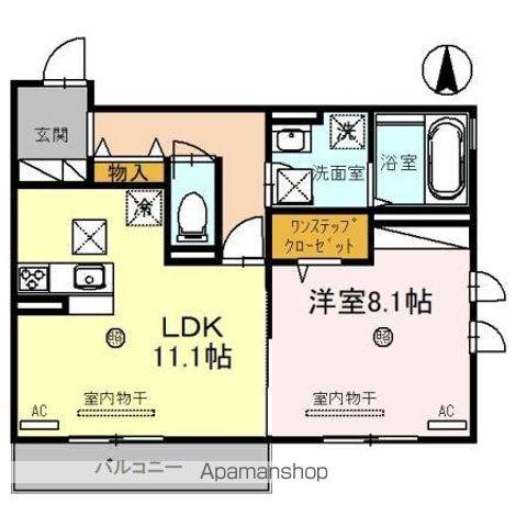 コーポTE Ⅱ(1LDK/1階)の間取り写真