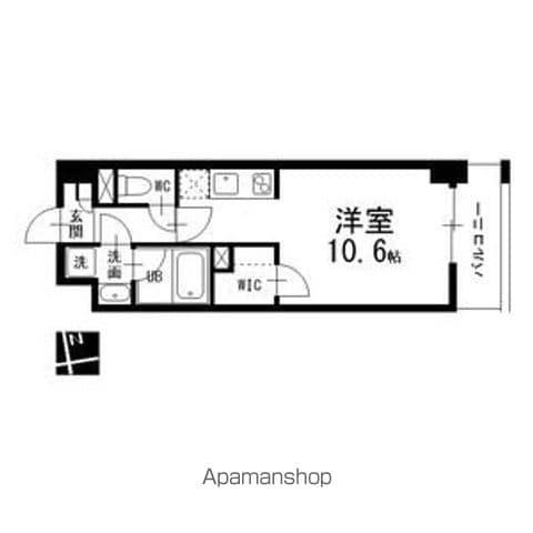 エスフィオーレ(ワンルーム/2階)の間取り写真