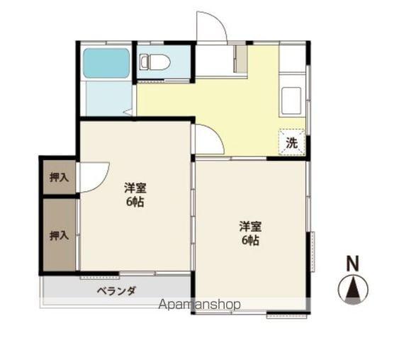 香コーポ(2K/2階)の間取り写真