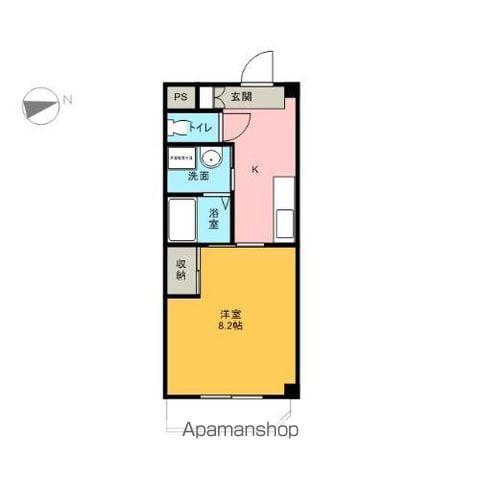 リバティ天神(1K/3階)の間取り写真