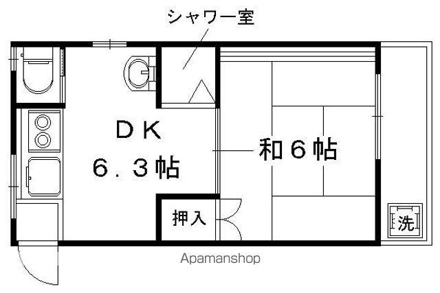 小林マンション(1DK/2階)の間取り写真