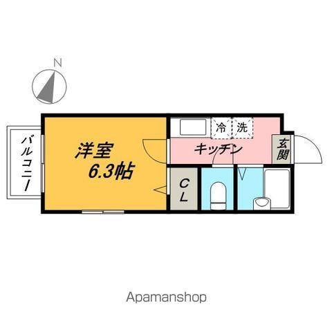 メゾンリュイソー(1K/2階)の間取り写真