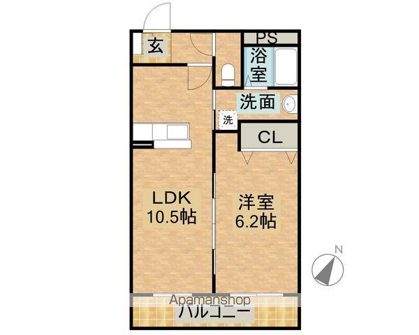 ジャスミン(1LDK/3階)の間取り写真