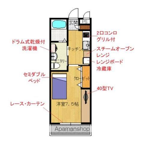 サン・エフ A(1K/1階)の間取り写真