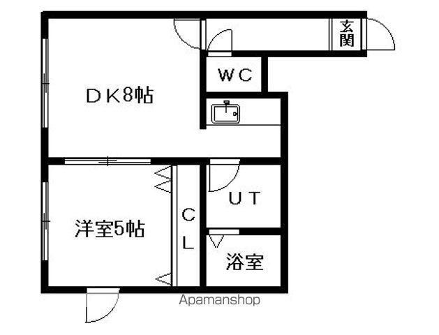 ステージノア北円山(1LDK/4階)の間取り写真