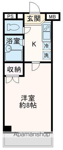 第2ピアノ(1K/2階)の間取り写真