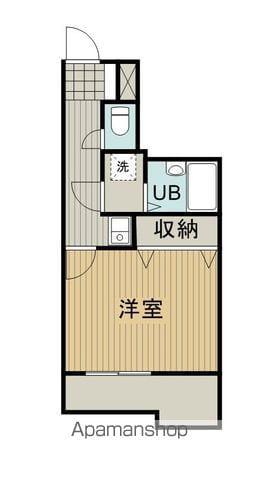 ベルトピア坂出Ⅱ(1K/6階)の間取り写真