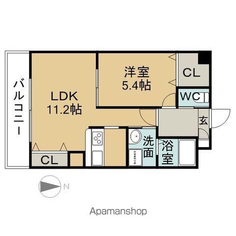 メゾン・ド・ソレイユ(1LDK/2階)の間取り写真