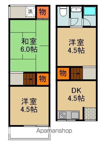 四宮2丁目テラスハウス(3K)の間取り写真