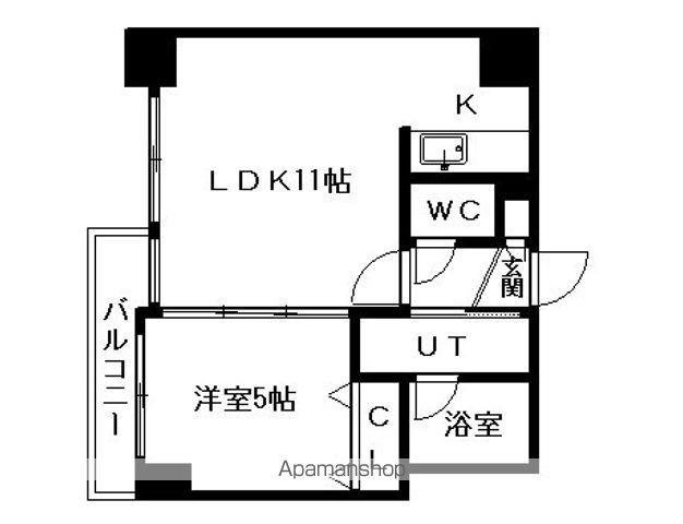 SーFORT札幌北5条(1LDK/8階)の間取り写真
