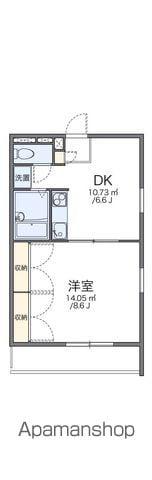 レオパレス合志(1DK/2階)の間取り写真