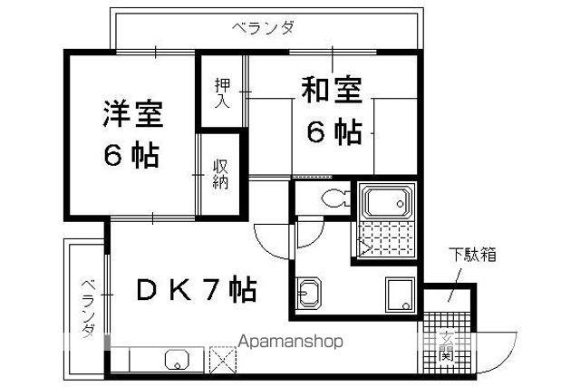 コープKIZAKI(2DK/3階)の間取り写真
