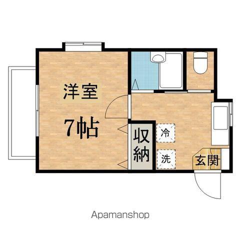 ハウスミント(1K/1階)の間取り写真