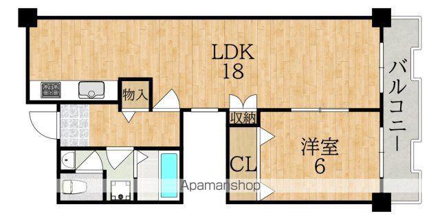グランドパレス学園前(1LDK/1階)の間取り写真