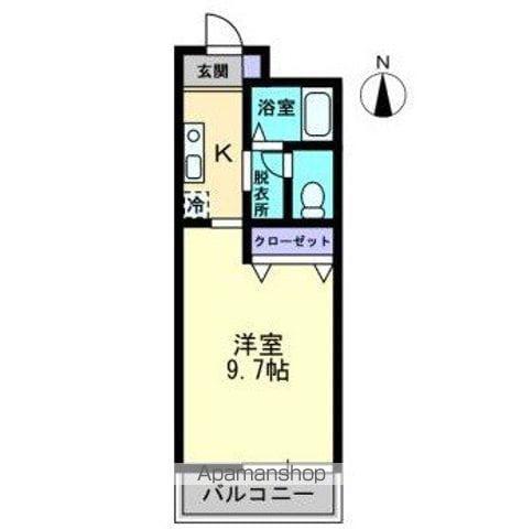 フィネスエンゼル(1K/1階)の間取り写真