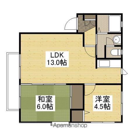 カサデヒラソル(2LDK/2階)の間取り写真