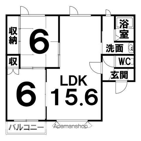アーバンテラス(2LDK/2階)の間取り写真