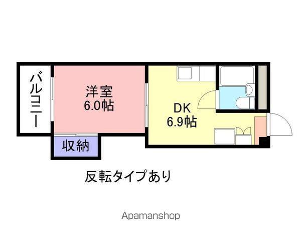 沢屋コーポ(1DK/4階)の間取り写真