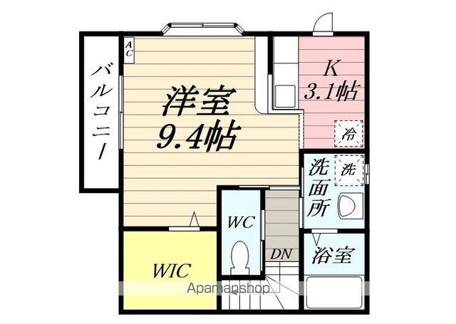 パティオ・ヒロセ(ワンルーム/2階)の間取り写真