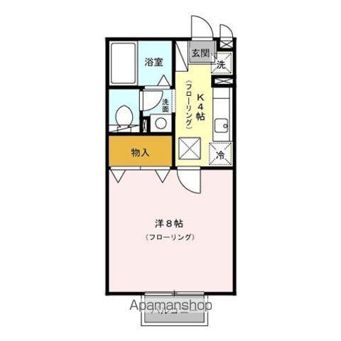 ドミトリー旭(1K/1階)の間取り写真