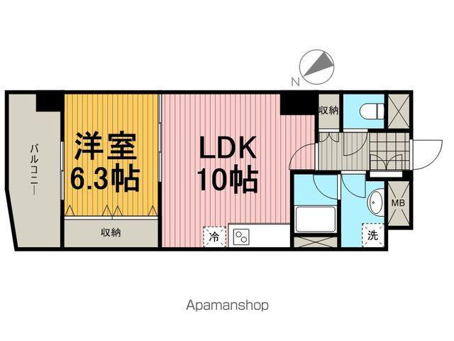 プライムアーバン町屋サウスコート(1LDK/9階)の間取り写真