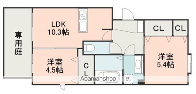 JK新外(2LDK/1階)の間取り写真