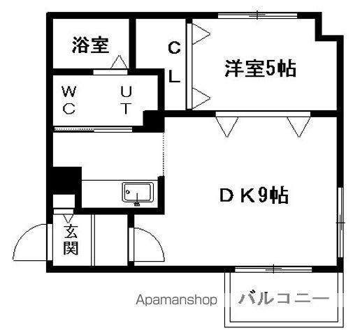 アルファスクエア大通西17(1DK/8階)の間取り写真